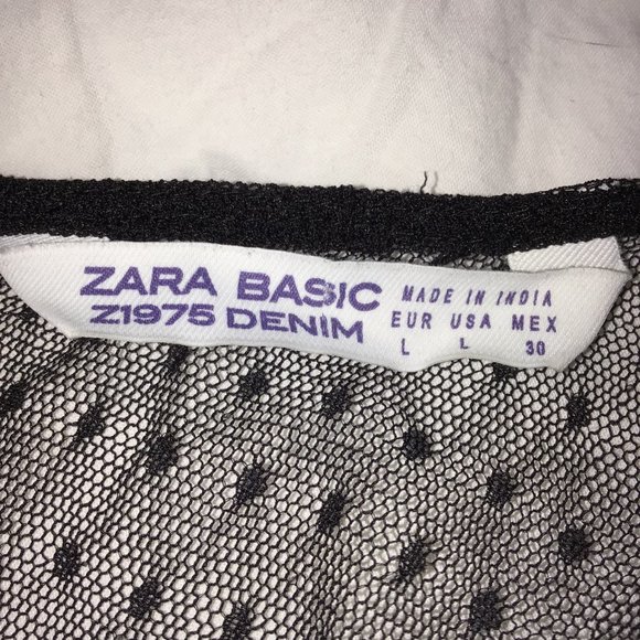 Zara Black Floral Embroidered Blouse - Picture 9 of 11